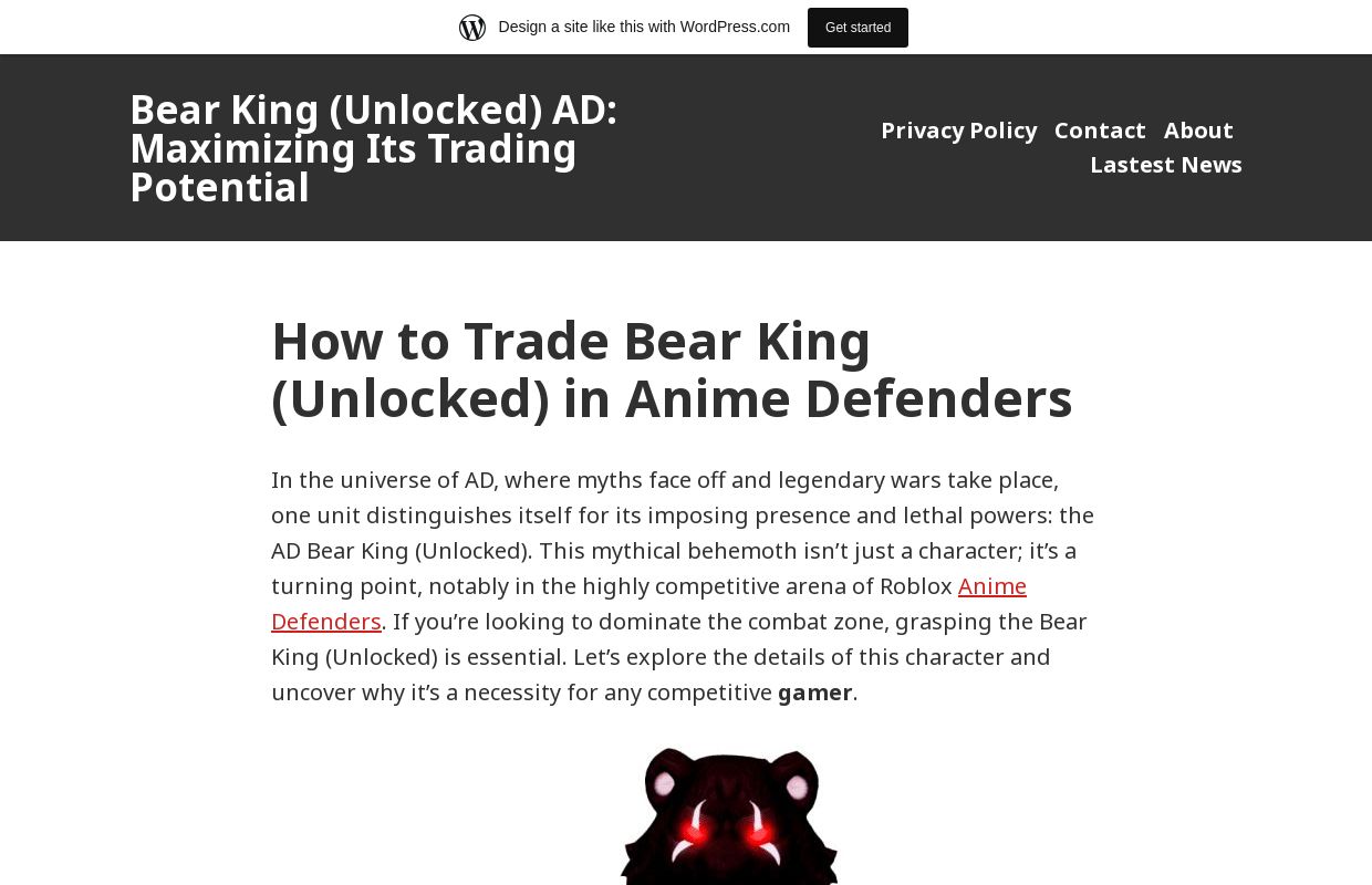 Bear King (Unlocked) AD: Maximizing Its Trading Potential