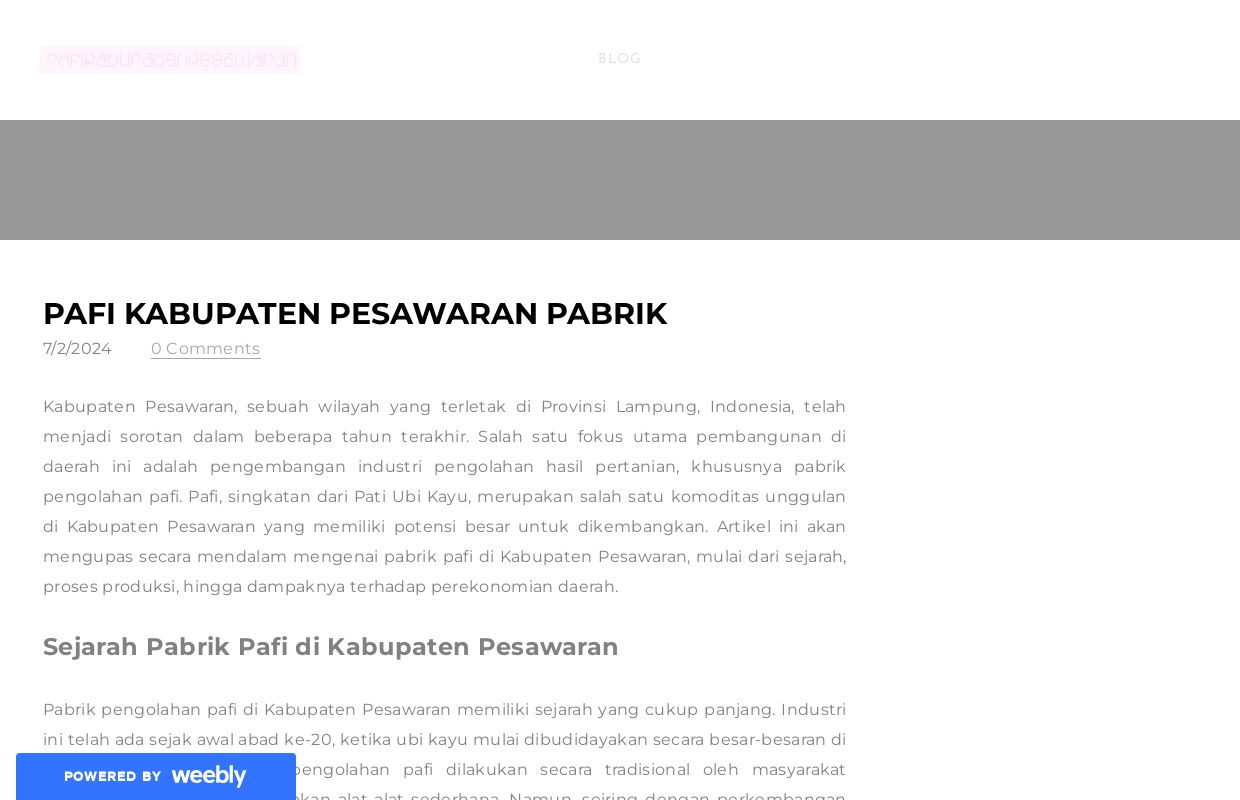 Pafi Kabupaten Pesawaran Pabrik - Blog