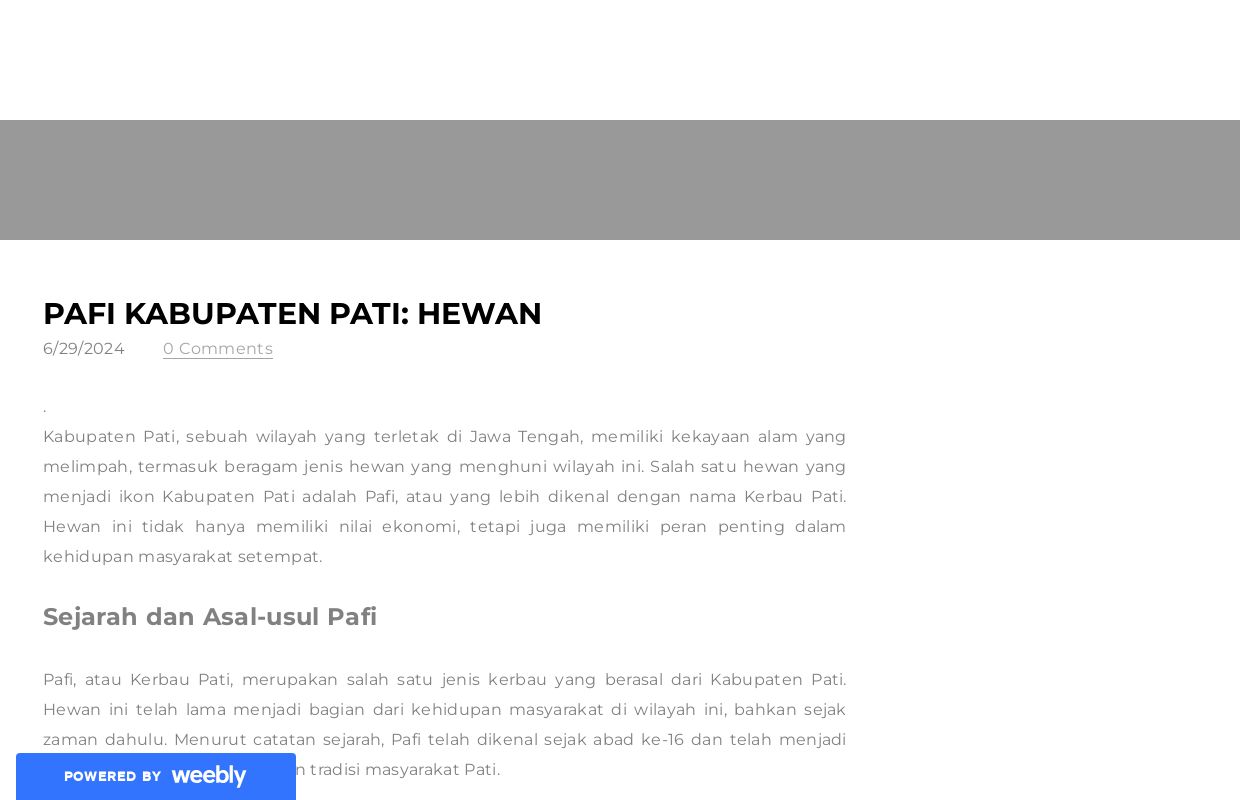 Pafi Kabupaten Pati: Hewan - Blog