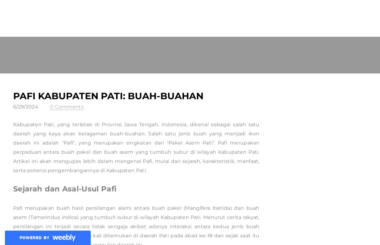 Pafi Kabupaten Pati: Buah-Buahan - Blog