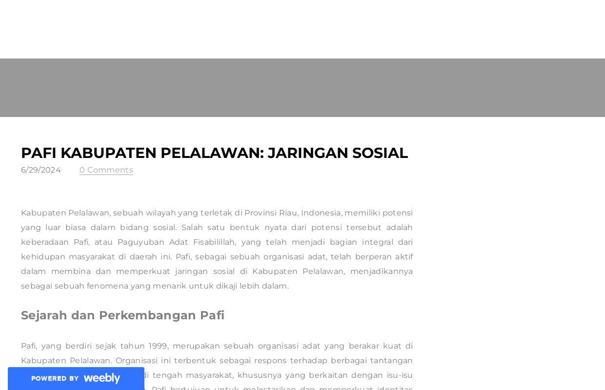 Pafi Kabupaten Pelalawan: Jaringan Sosial - Blog