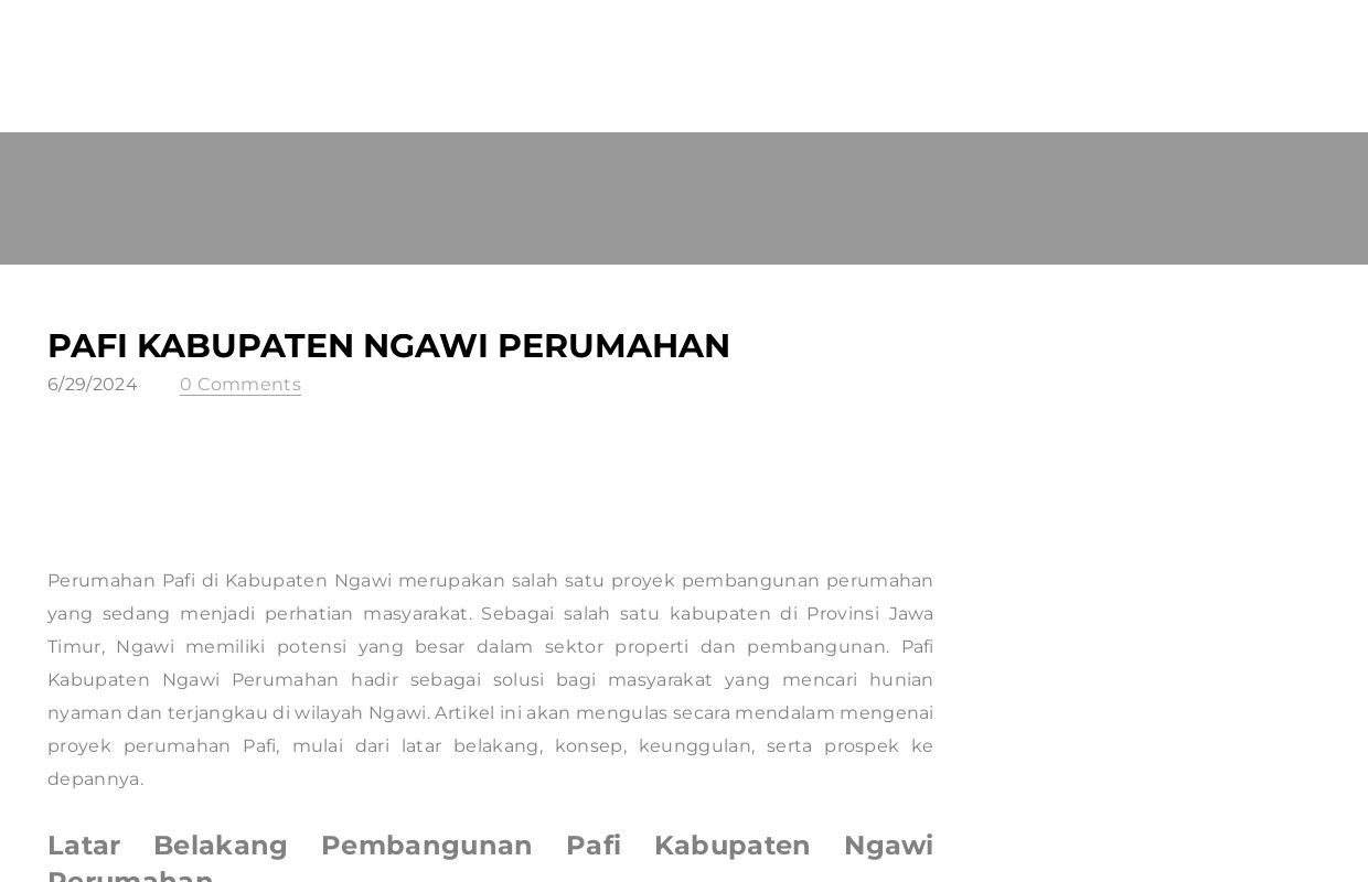 Pafi Kabupaten Ngawi Perumahan - Blog