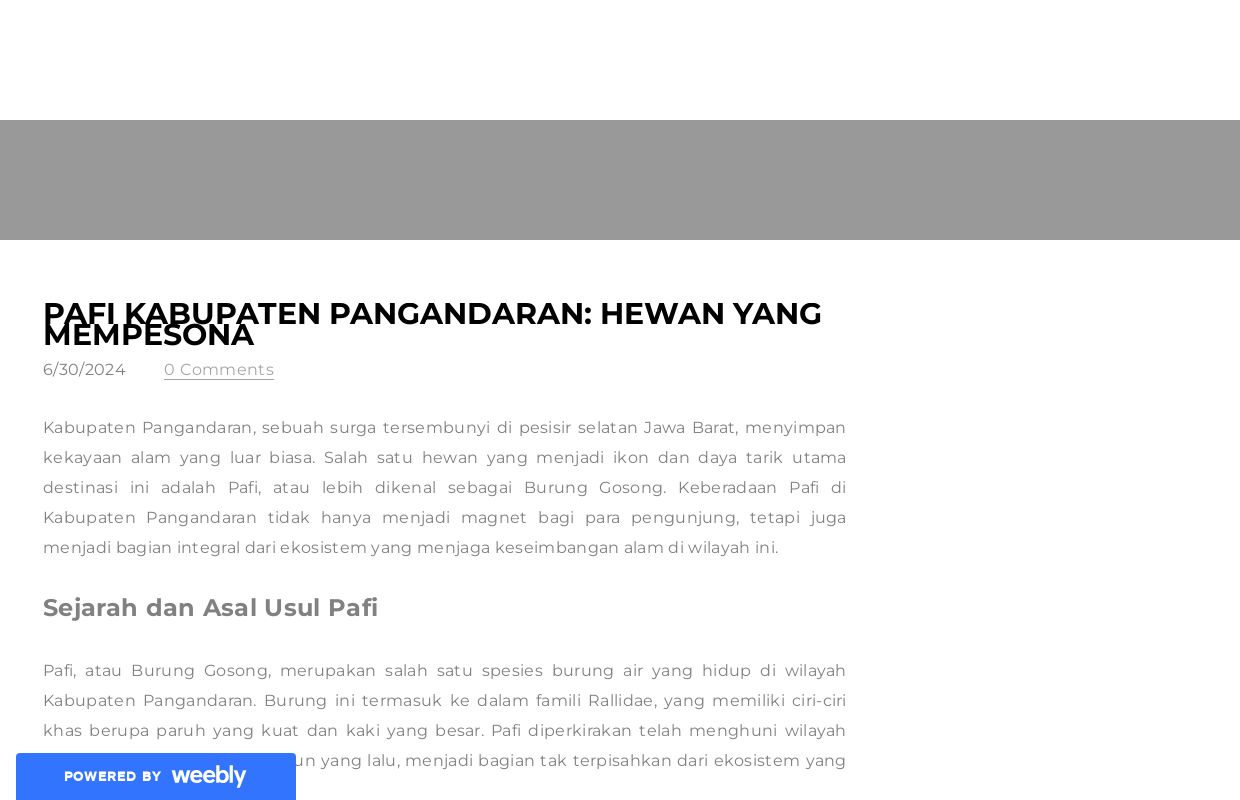 Pafi Kabupaten Pangandaran: Hewan yang Mempesona - Blog