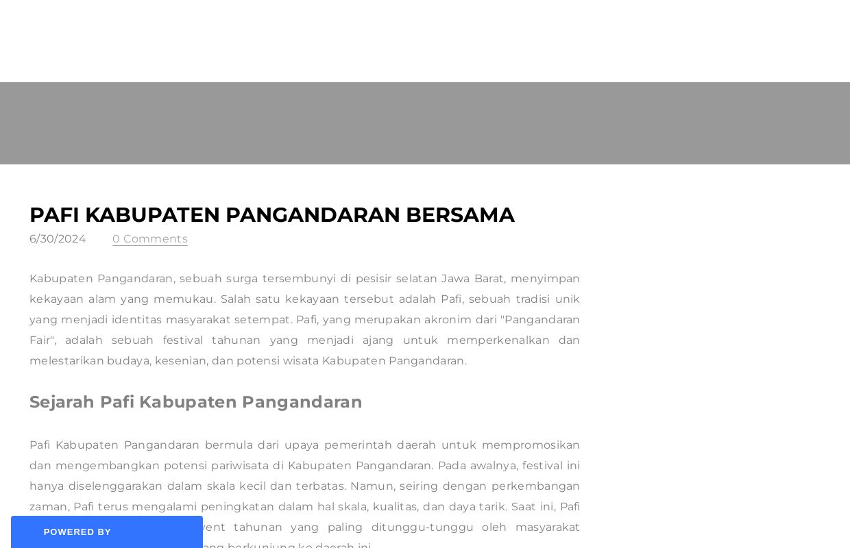 Pafi Kabupaten Pangandaran Bersama - Blog