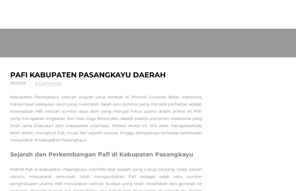 Pafi Kabupaten Pasangkayu Daerah - Blog