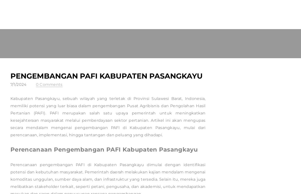 Pengembangan PAFI Kabupaten Pasangkayu - Blog