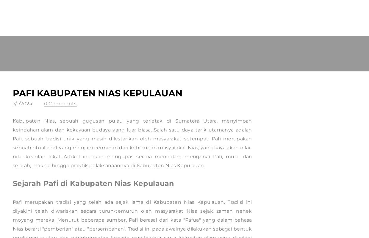 Pafi Kabupaten Nias Kepulauan - Blog