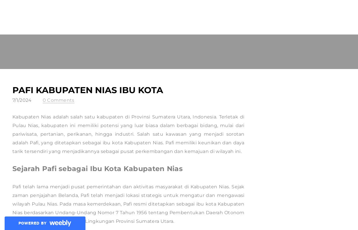 Pafi Kabupaten Nias Ibu Kota - Blog