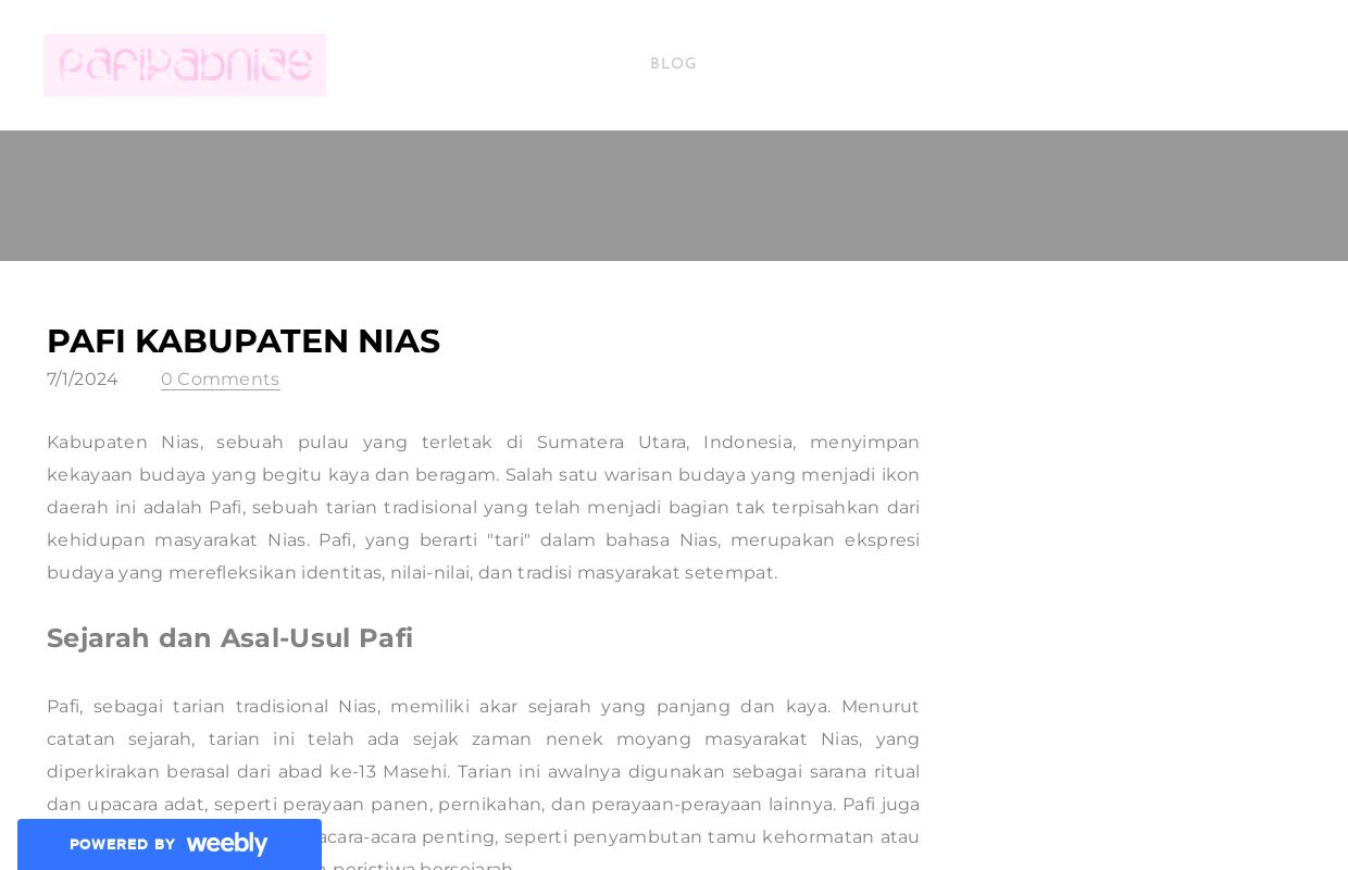 Pafi Kabupaten Nias - Blog