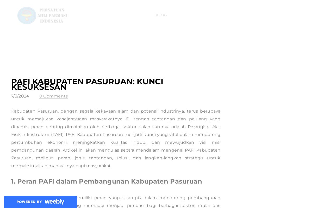 PAFI Kabupaten Pasuruan: Kunci Kesuksesan - Blog