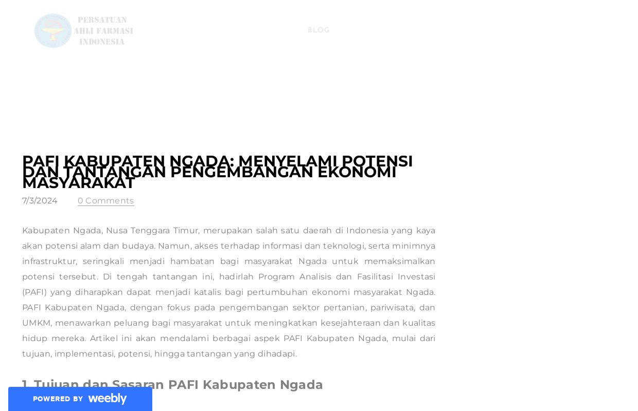 PAFI Kabupaten Ngada: Menyelami Potensi dan Tantangan Pengembangan Ekonomi Masyarakat - Blog