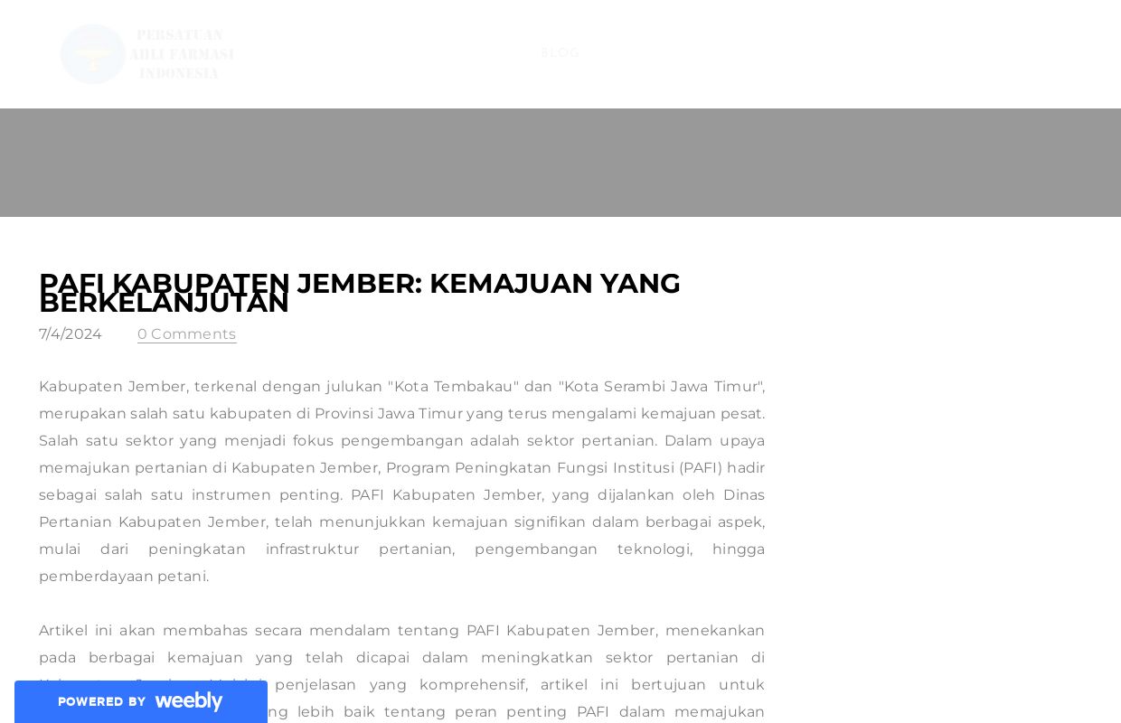 PAFI Kabupaten Jember: Kemajuan yang Berkelanjutan - Blog