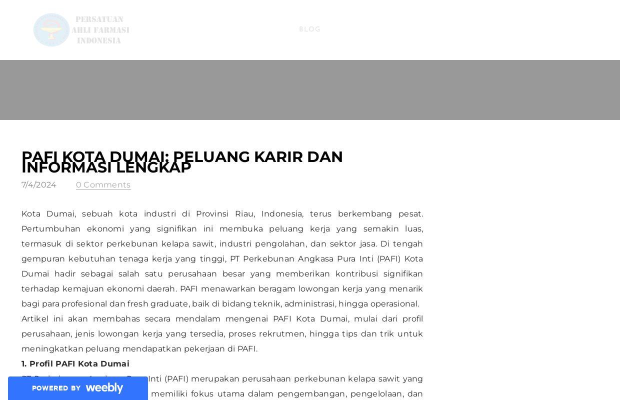 PAFI Kota Dumai: Peluang Karir dan Informasi Lengkap - Blog