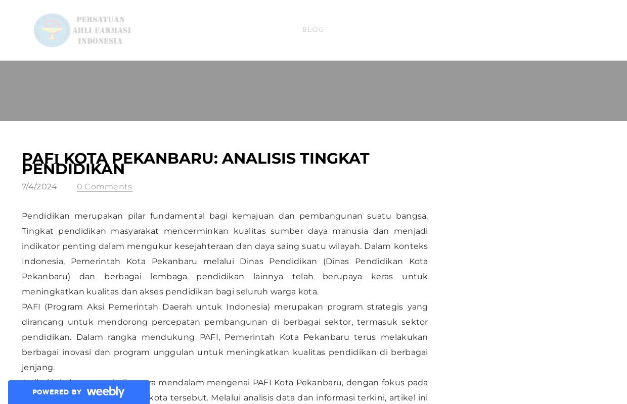 PAFİ Kota Pekanbaru: Analisis Tingkat Pendidikan - Blog