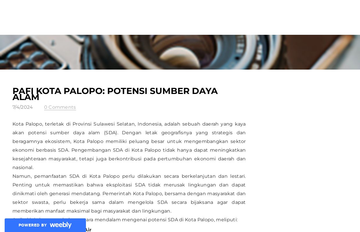 PAFI Kota Palopo: Potensi Sumber Daya Alam - Blog