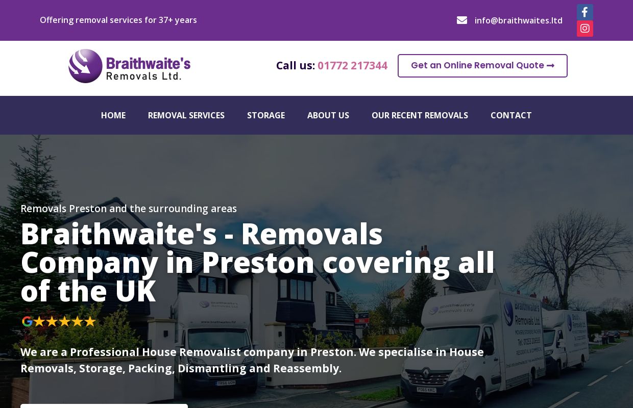 Removals Preston, Braithwaites House Removals Company