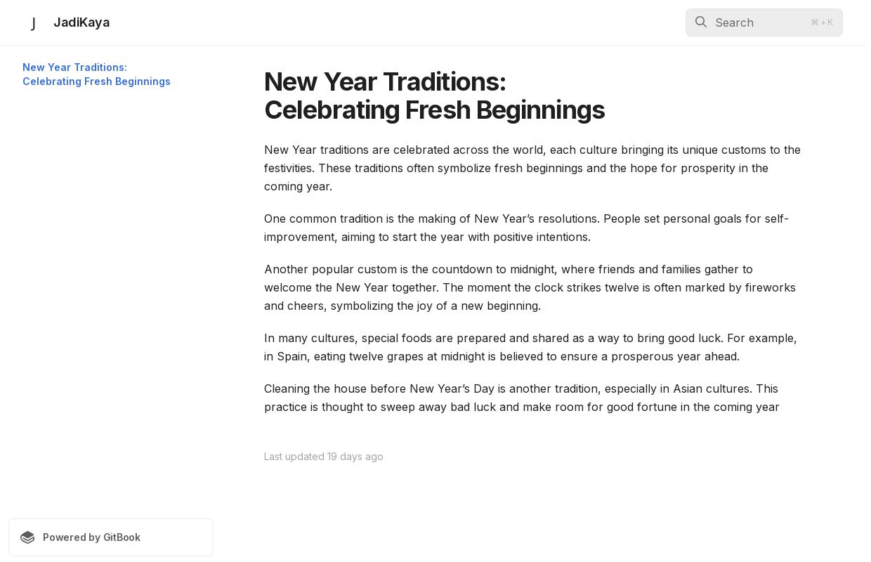 New Year Traditions: Celebrating Fresh Beginnings | JadiKaya