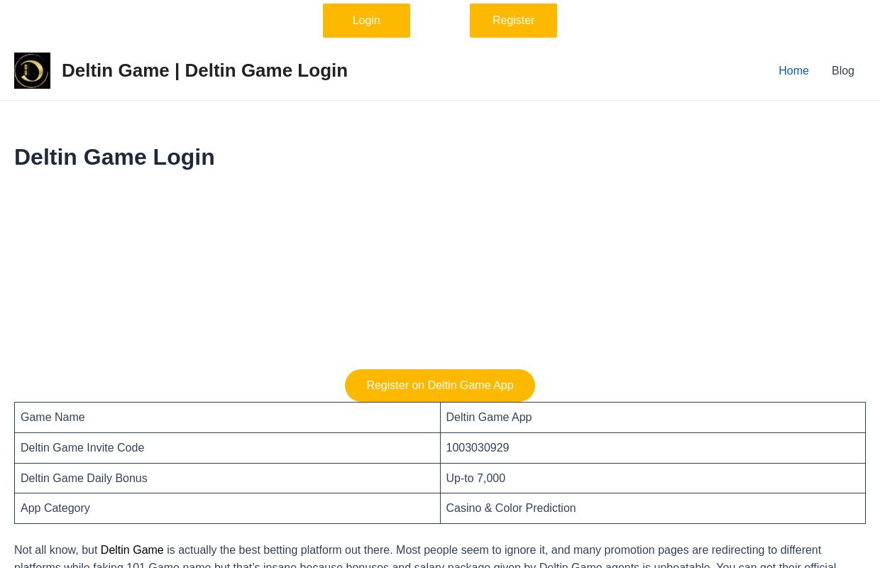 Deltin Game | Deltin Game Login