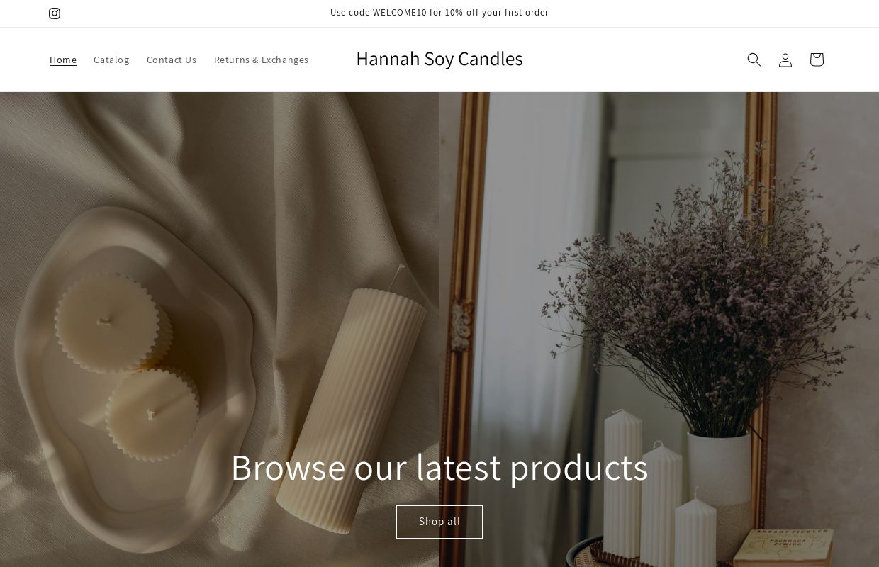 
      Taper Pillar and Handmade Decorative Soy Candles
 – HannahSoyCandles