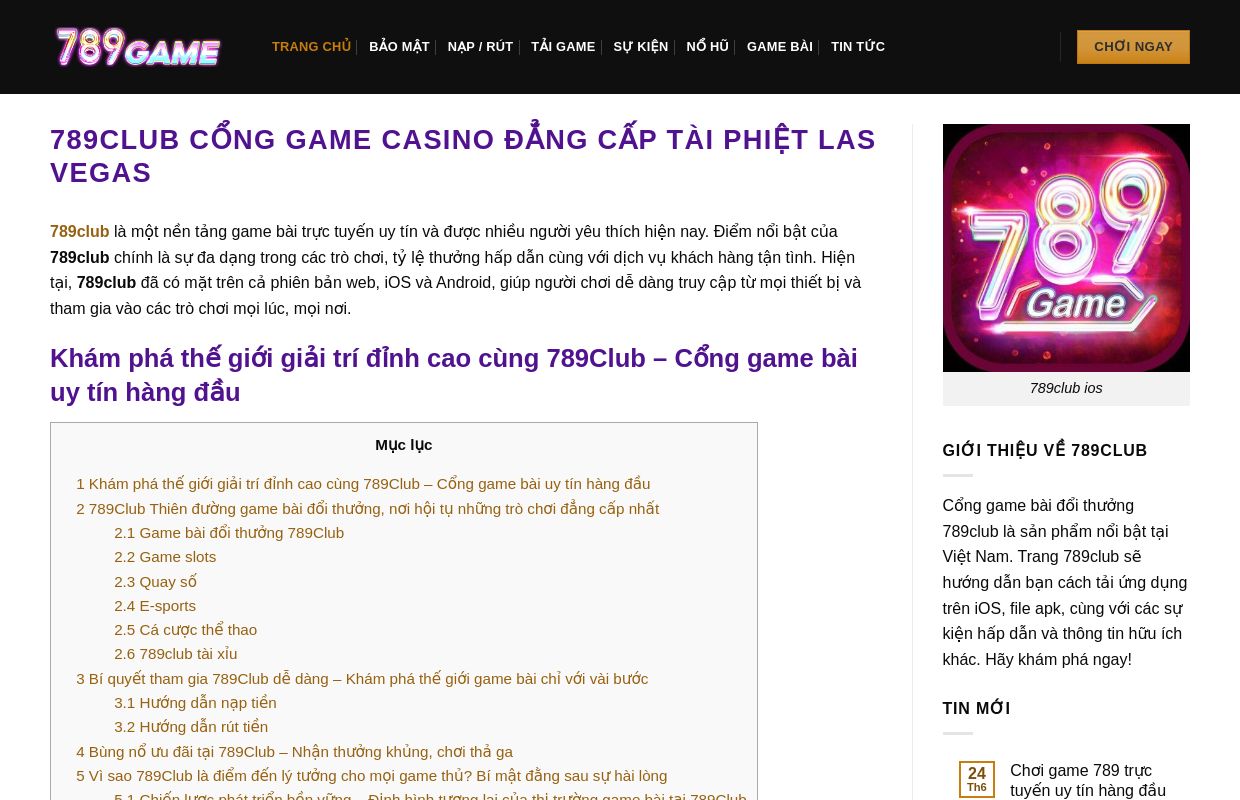 789Club | Cổng Game Bài 789 Club Link Tải 789Club Chính Chủ