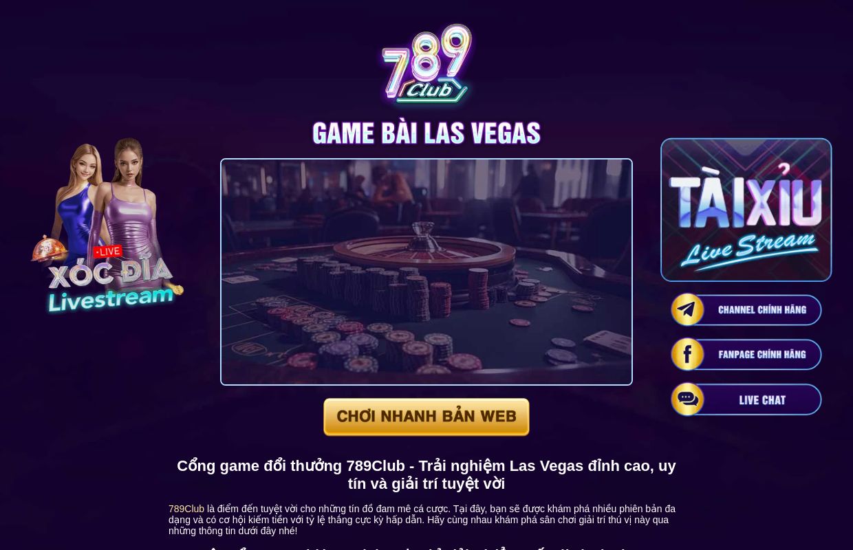 789Club | Tải Game Bài Las Vegas 789Club Đáng Tin Cậy