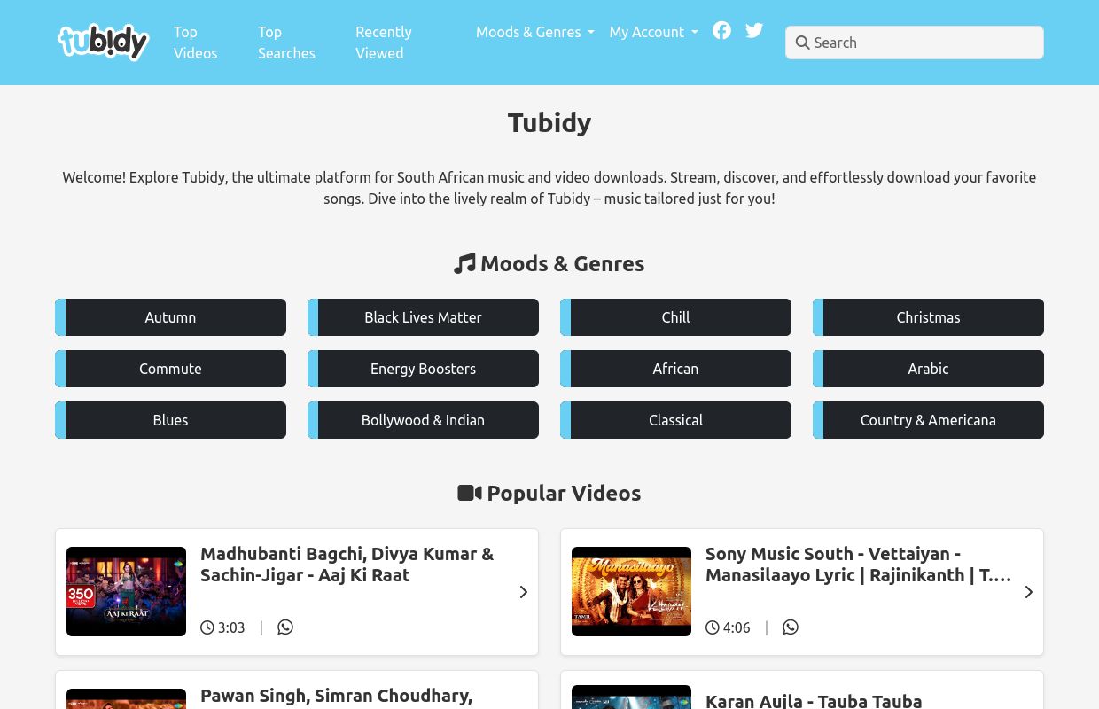 Tubidy: Free Music and Video Downloads | MP3, MP4