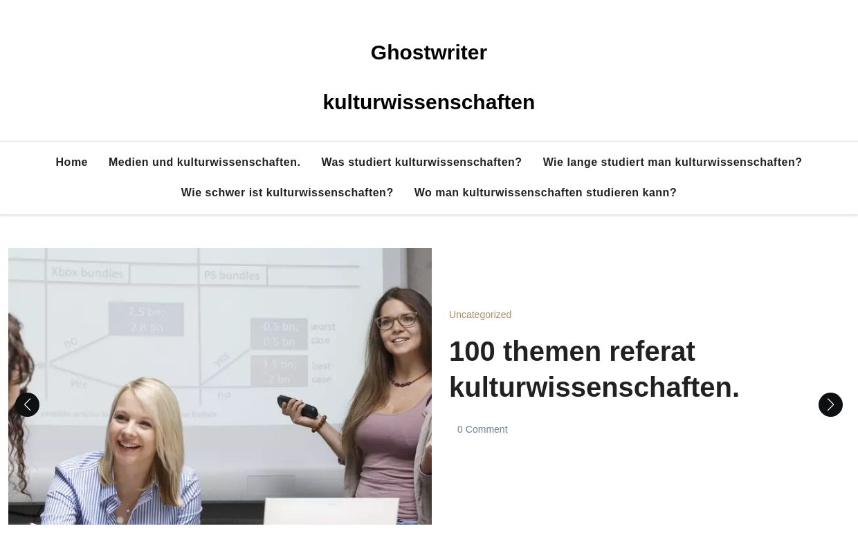 Ghostwriter kulturwissenschaften