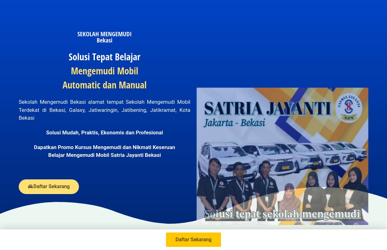 Satria Jayanti – Sekolah Mengemudi Bekasi Oktober 2024