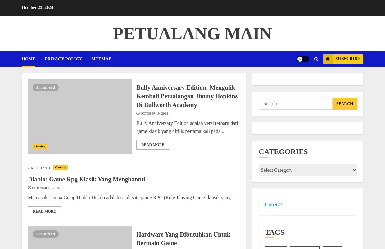 Petualang main