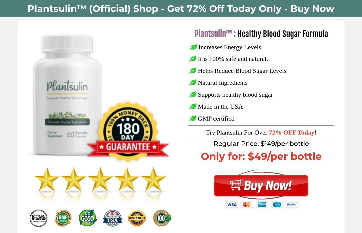 Plantsulin™ | OFFICIAL SITE - 100% All Natural