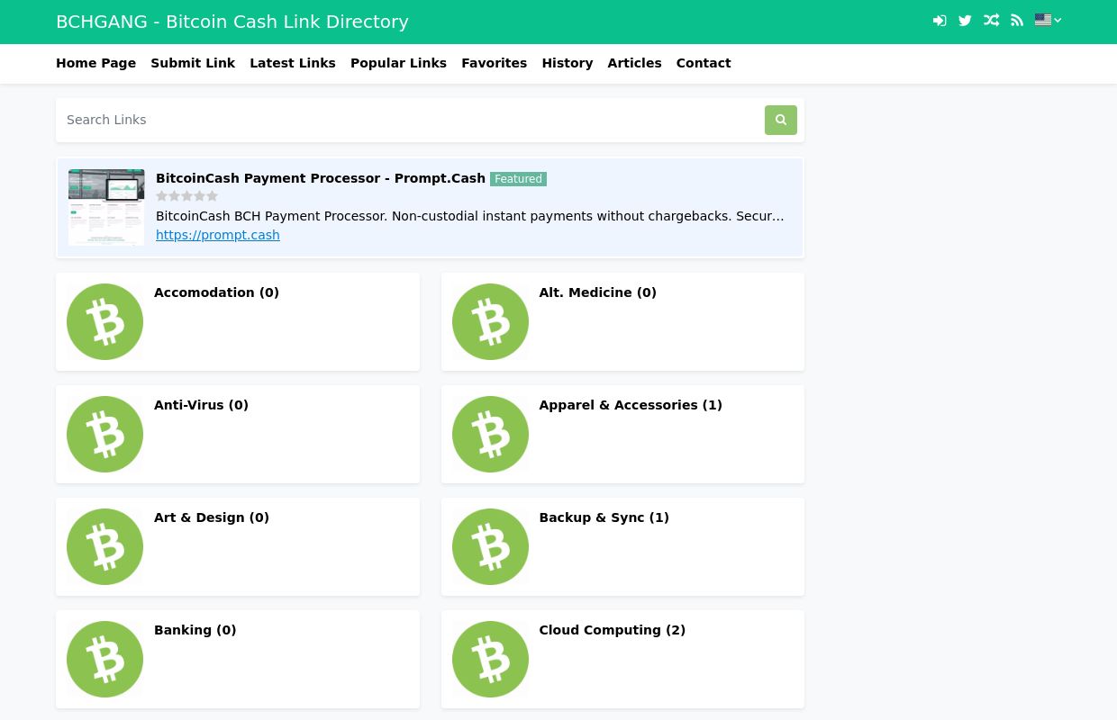 BCHGANG - Bitcoin Cash Link Directory