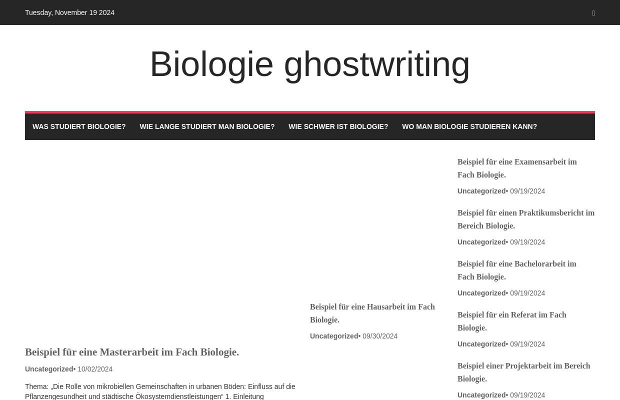 Biologie ghostwriting