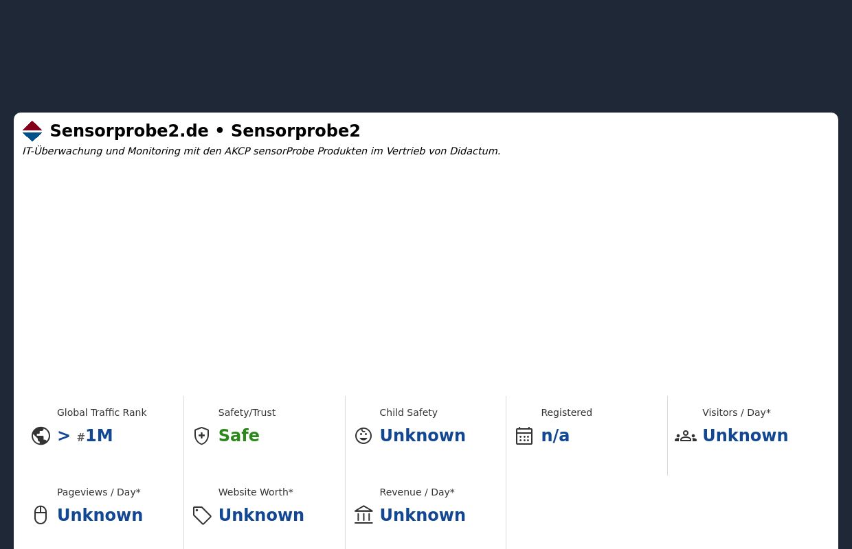 Sensorprobe2.de - sensorProbe von AKCP - IT-Überwachung und Monitoring