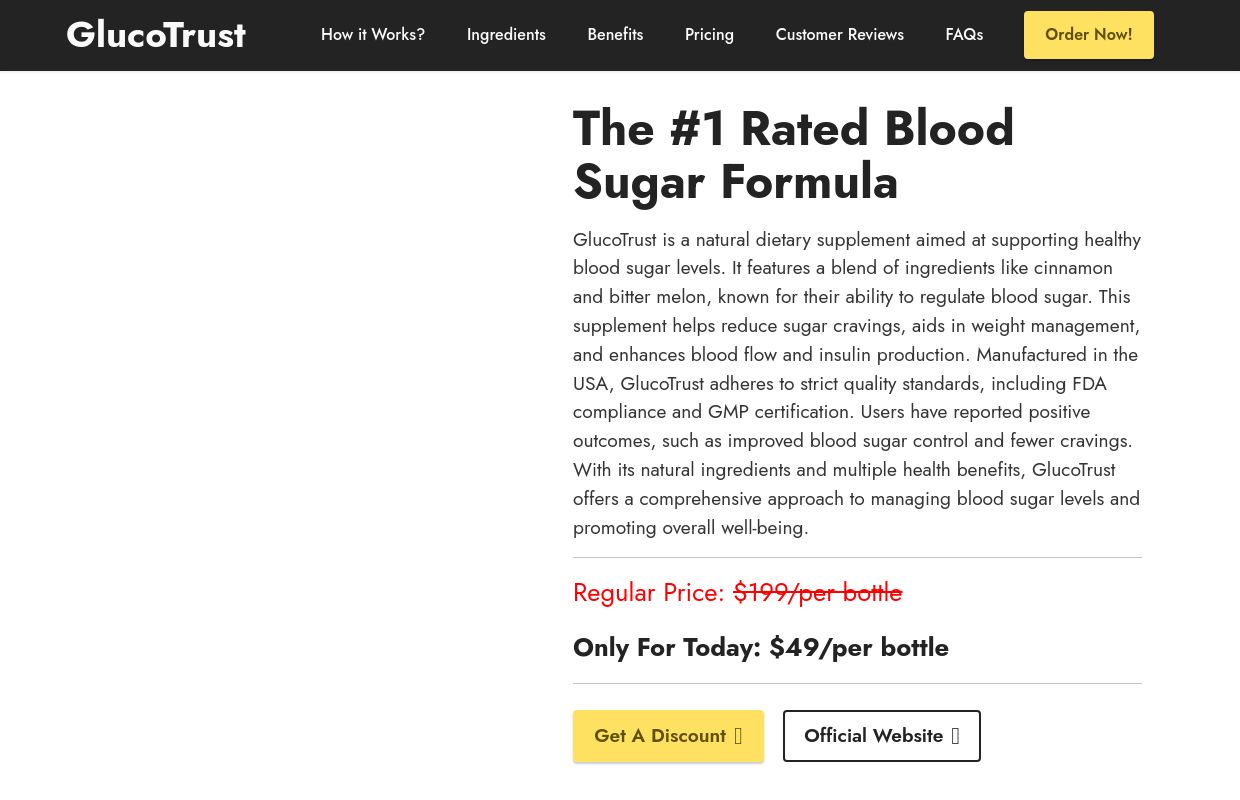 GlucoTrust® Official Website | 100% Money-Back Guarantee