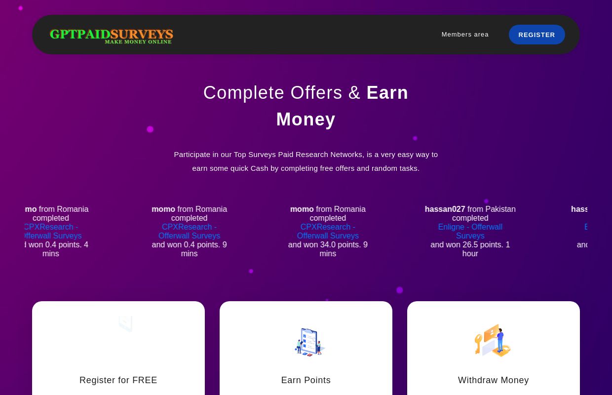 Complete Easy Surveys & Earn money