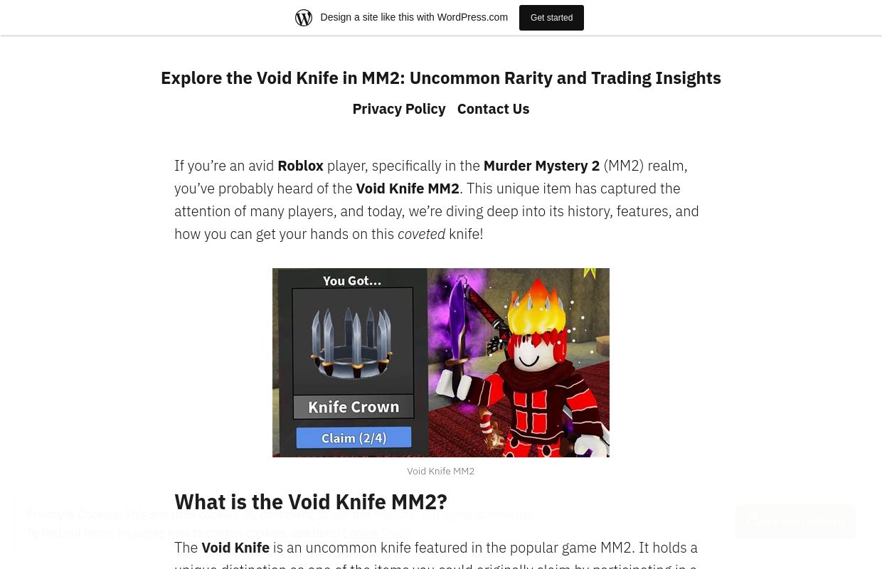 Explore the Void Knife in MM2: Uncommon Rarity and Trading Insights