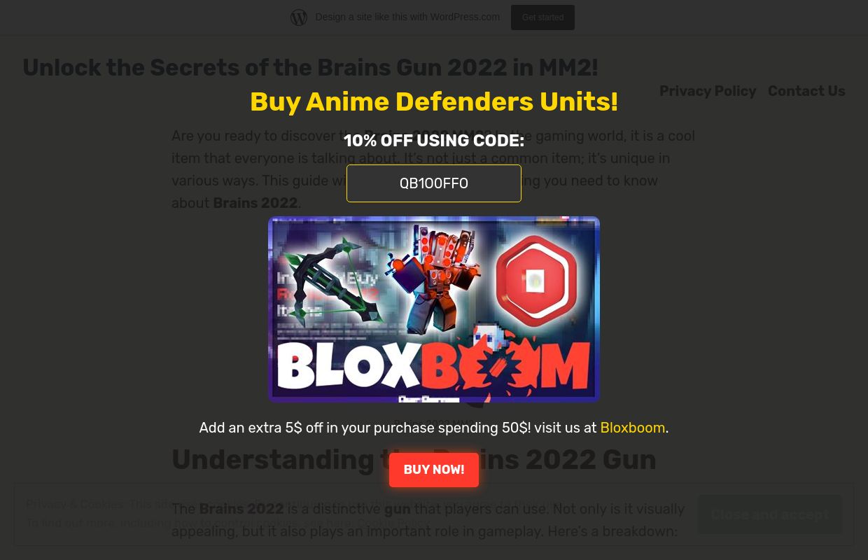 Unlock the Secrets of the Brains Gun 2022 in MM2!