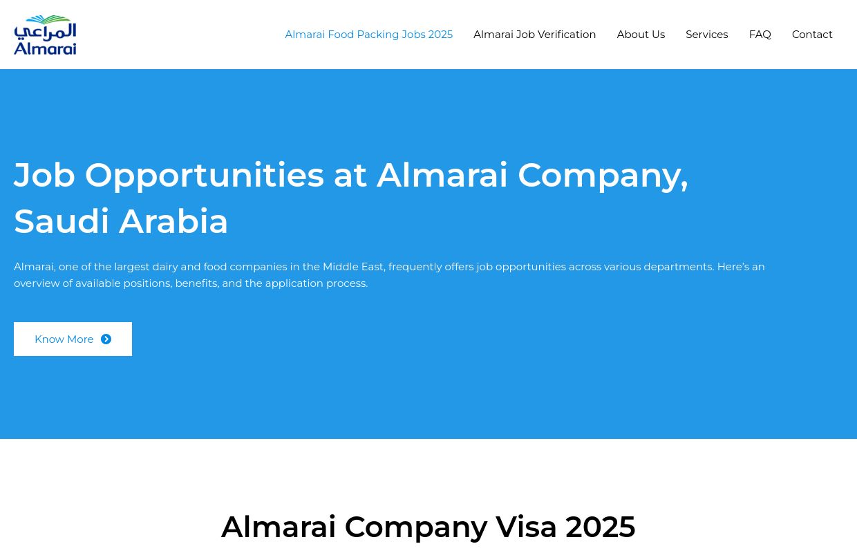 Almarai Food Packing Jobs 2025 - Almarai Packing Jobs 2025 - Almarai Company Sponsorship Visa 2025