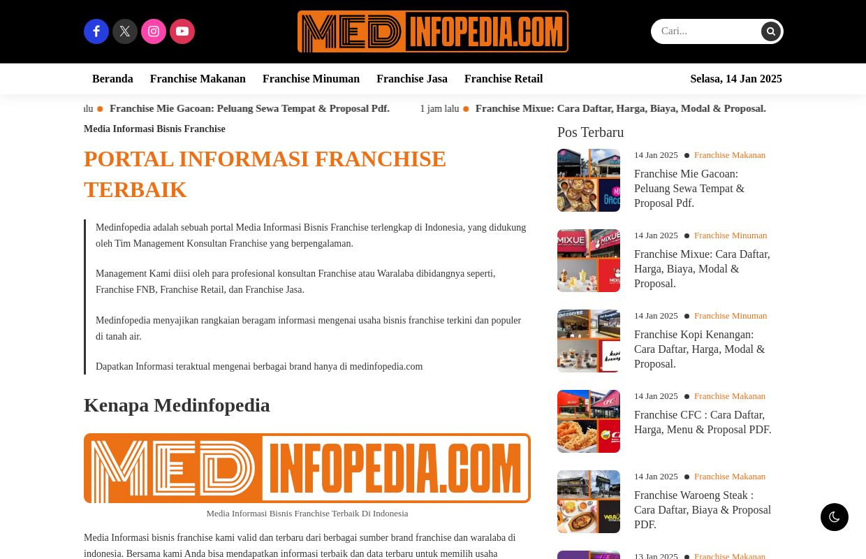 Media Informasi Bisnis Franchise Indonesia - Medinfopedia