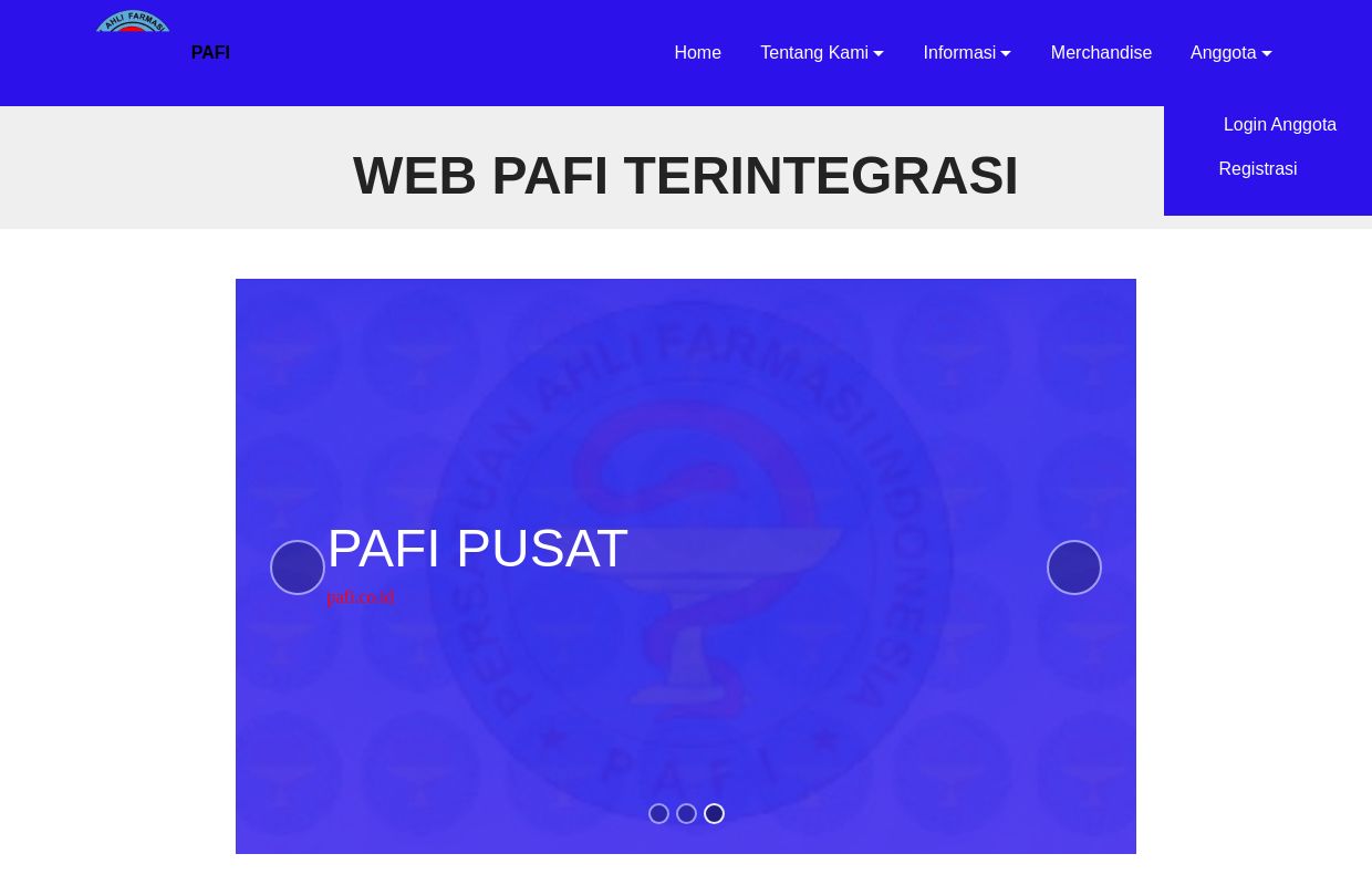 Website Resmi Pengurus Cabang Persatuan Ahli Farmasi Indonesia PALU