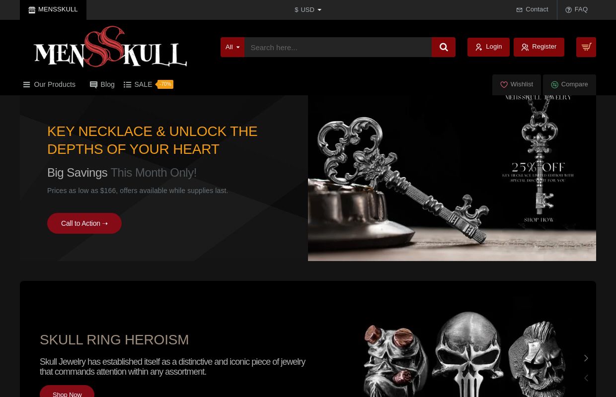 MENSSKULL | Customized unique men's jewelry and skull jewelry