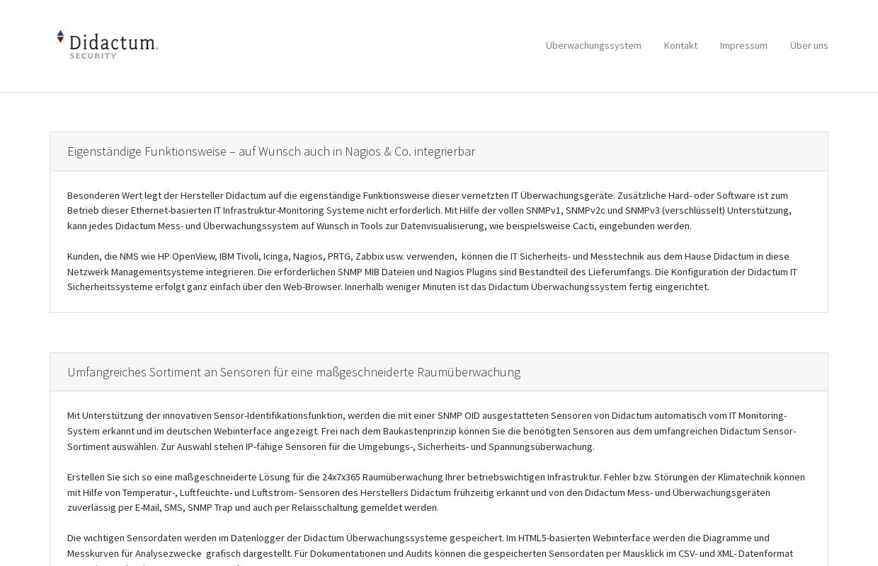 IT Überwachungstechnik des Herstellers Didactum