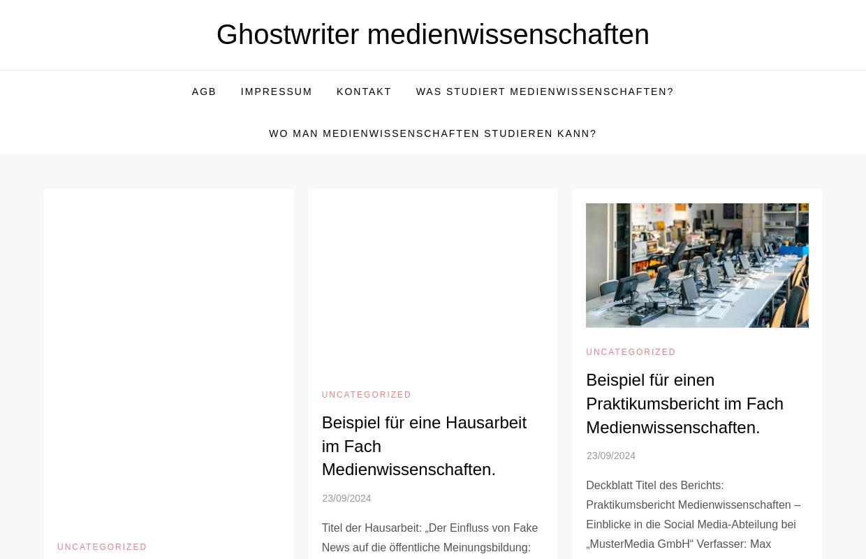 Ghostwriter medienwissenschaften