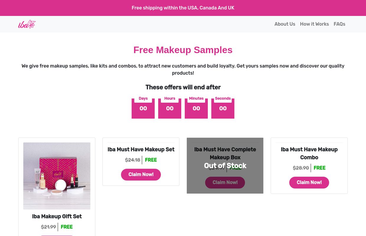 Free Makeup Samples - Get Free Makeup Kits & Combos