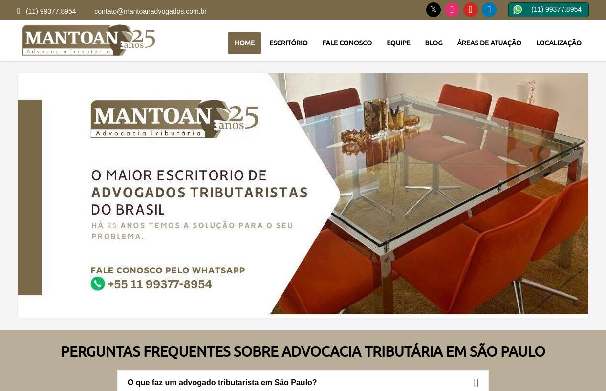 Advogado Tributarista em SP | Mantoan Advocacia Tributária