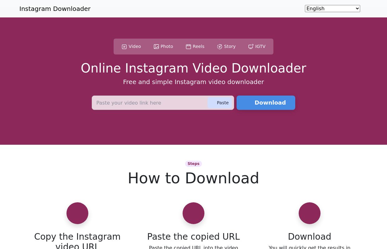 Instagram Downloader – Download Instagram Reels, Video, Photo, Story, and IGTV online – Insts™