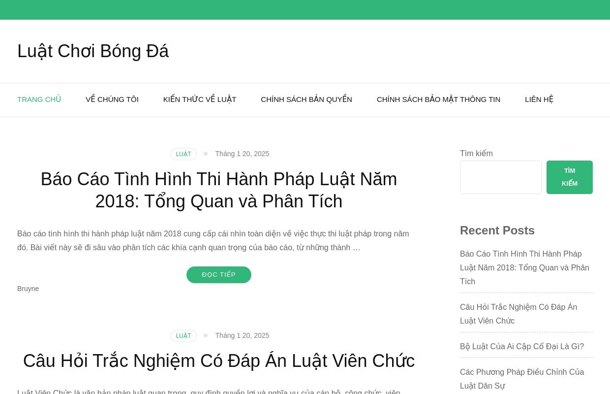 Luật Chơi Bóng Đá -