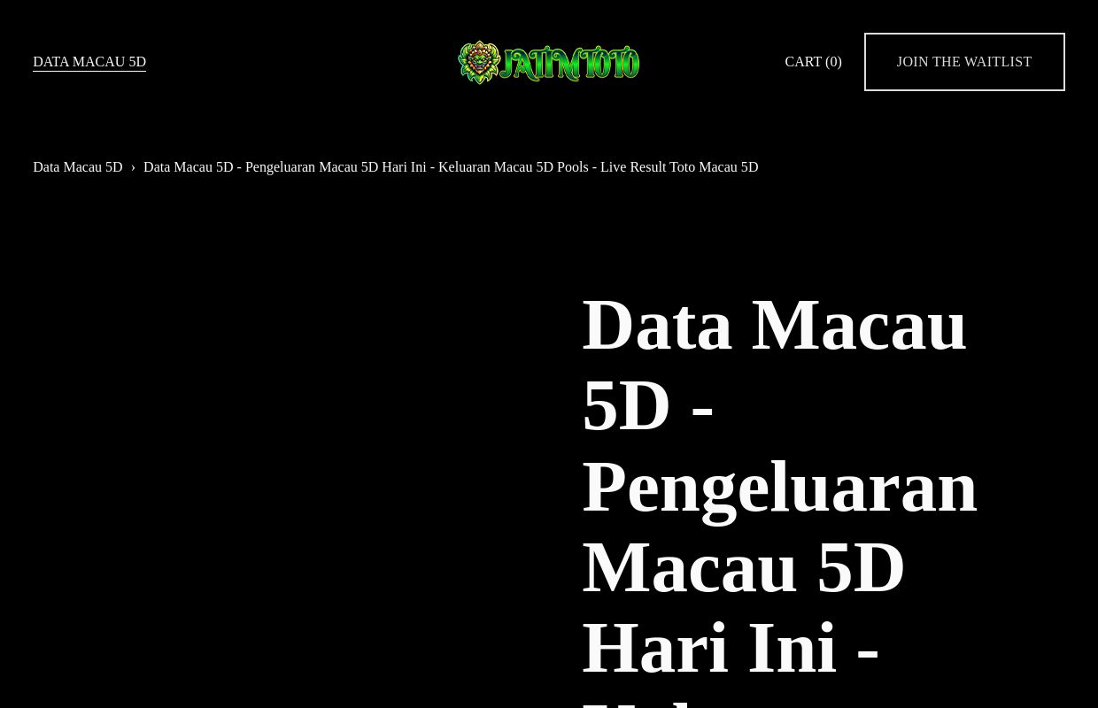 Data Macau 5D - Pengeluaran Macau 5D Hari Ini - Keluaran Macau 5D Pools - Live Result Toto Macau 5D