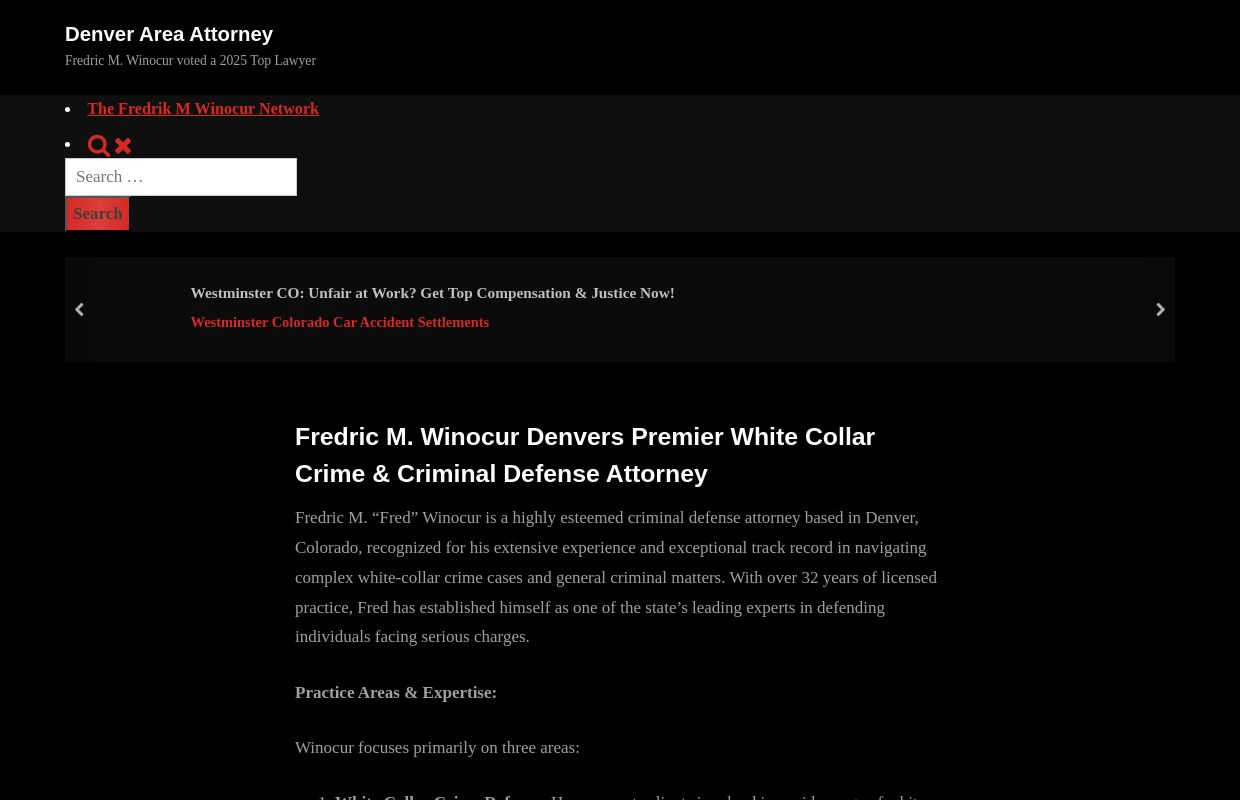 Denver Area Attorney – Fredric M. Winocur voted a 2025 Top Lawyer