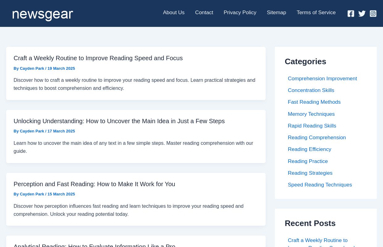 ReadingMaster | Fast and Efficient Reading Guide